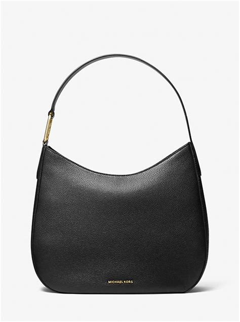 michael kors weston lg tz shldr|Kensington Large Pebbled Leather Hobo Shoulder Bag.